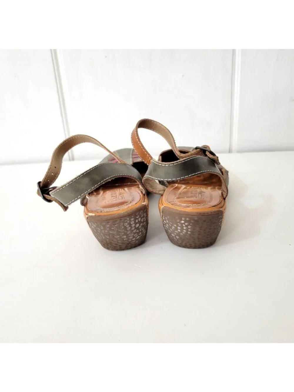 Springstep L'Artiste Leather Ankle Strap Shoes With Multicolor Cutout Design Eur - Picture 5 of 8